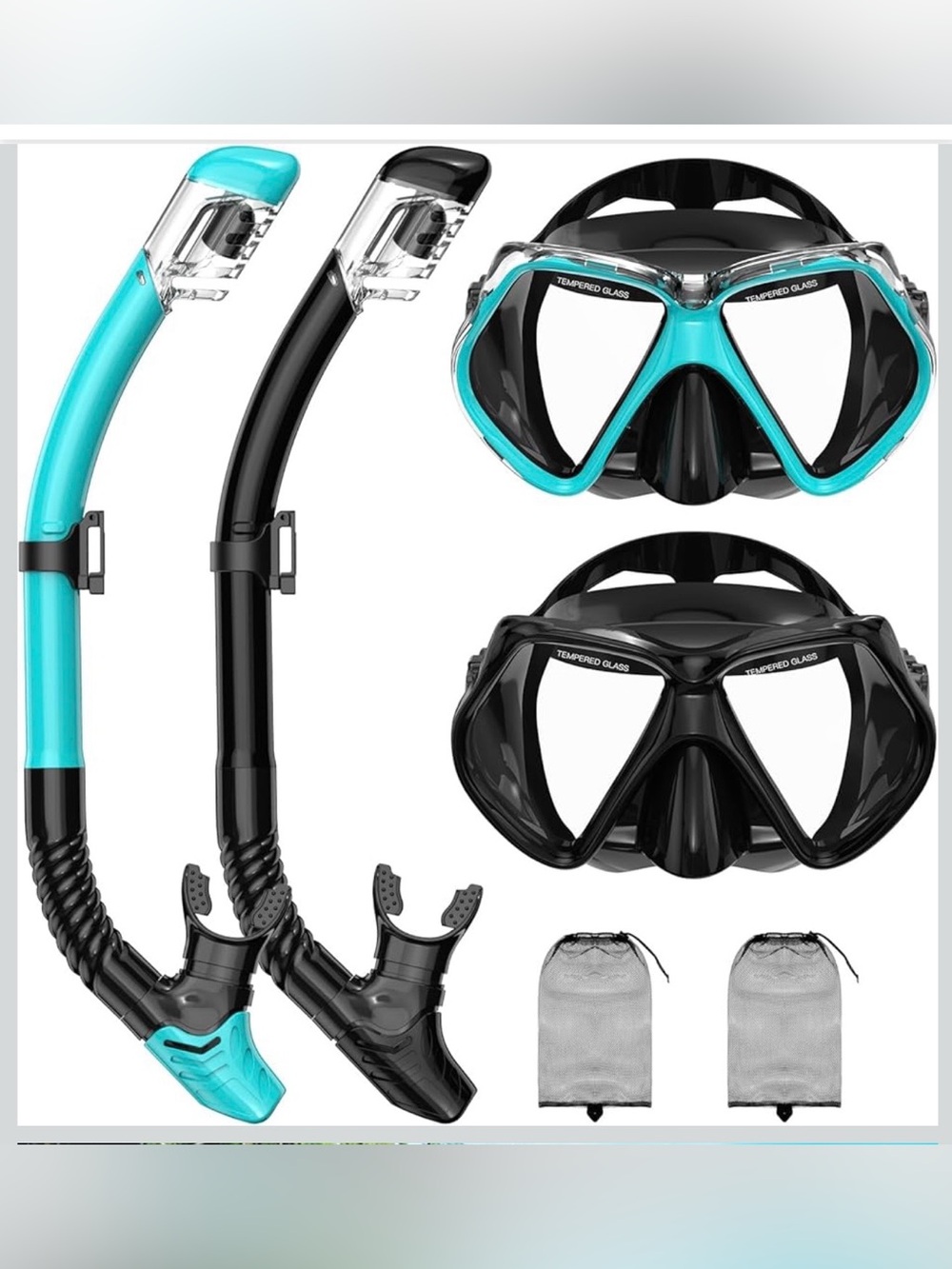 Snorkeling Gear for Adults Snorkel Mask set adult with dry top snorkel